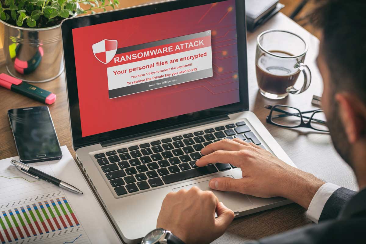 Ransomware on a user's laptop